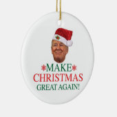 Maak kerst weer geweldig met Trump-Ornament Keramisch Ornament (Rechts)