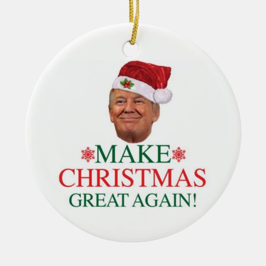 Maak kerst weer geweldig met Trump-Ornament Keramisch Ornament (Voorkant)