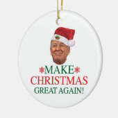 Maak kerst weer geweldig met Trump-Ornament Keramisch Ornament (Links)