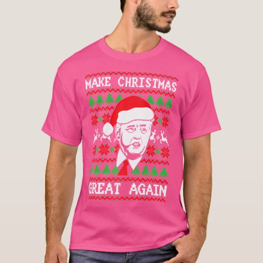 Maak kerst weer geweldig Pro Trump Amerika lelijk T-shirt (Voorkant)