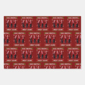 Maak kerst weer geweldig, Santa Hat Trump Dance Inpakpapier Vel (Voorkant 3)