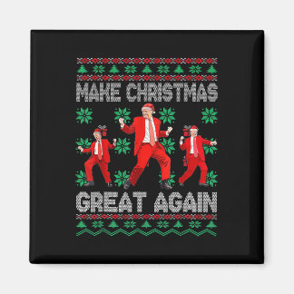 Maak kerst weer geweldig Santa Trump Dance Kerstmi Magneet