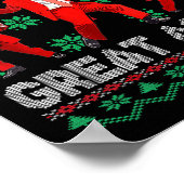 Maak kerst weer geweldig Santa Trump Dance Kerstmi Poster (Hoek)