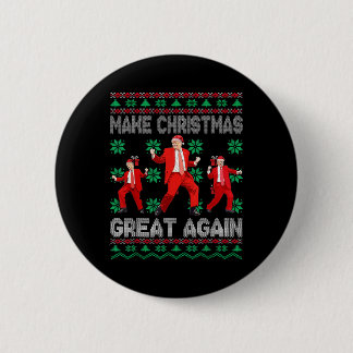 Maak kerst weer geweldig Santa Trump Dance Kerstmi Ronde Button 5,7 Cm