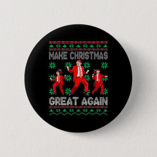 Maak kerst weer geweldig Santa Trump Dance Kerstmi Ronde Button 5,7 Cm