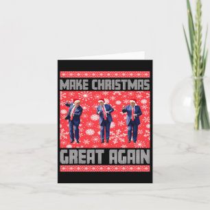 Maak kerst weer geweldig Santa Trump dans lelijk Kaart