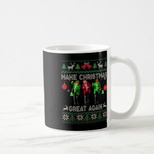 Maak kerst weer geweldig Santa Trump dans lelijk Koffiemok