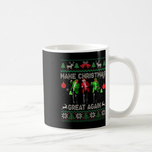 Maak kerst weer geweldig Santa Trump dans lelijk Koffiemok (Rechts)