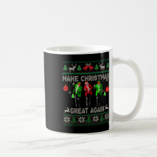 Maak kerst weer geweldig Santa Trump dans lelijk Koffiemok