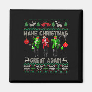 Maak kerst weer geweldig Santa Trump dans lelijk Magneet