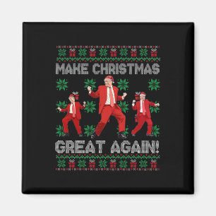 Maak kerst weer geweldig Santa Trump dans lelijk Magneet