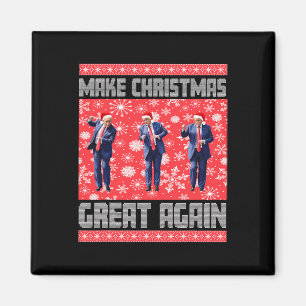 Maak kerst weer geweldig Santa Trump dans lelijk Magneet