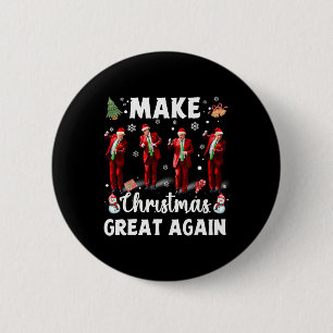 Maak kerst weer geweldig Santa Trump-dans Ronde Button 5,7 Cm