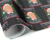 Maak kerst weer geweldig Santa Trump Xmas lelijk Cadeaupapier (Rol Hoek)