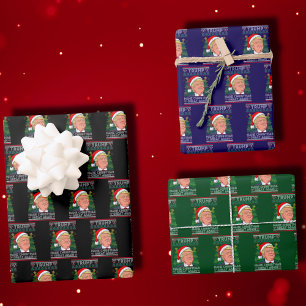 Maak kerst weer geweldig Santa Trump Xmas lelijk Inpakpapier Vel