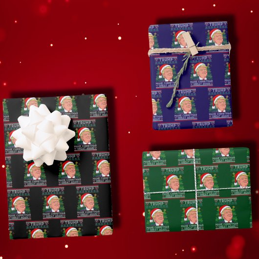 Maak kerst weer geweldig Santa Trump Xmas lelijk Inpakpapier Vel