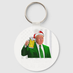Maak kerst weer geweldig Shirt Bier Drink XMA Sleutelhanger