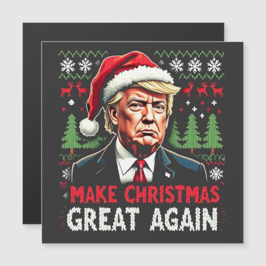 Maak kerst weer geweldig T-shirt Trump (Voorkant / Achterkant)