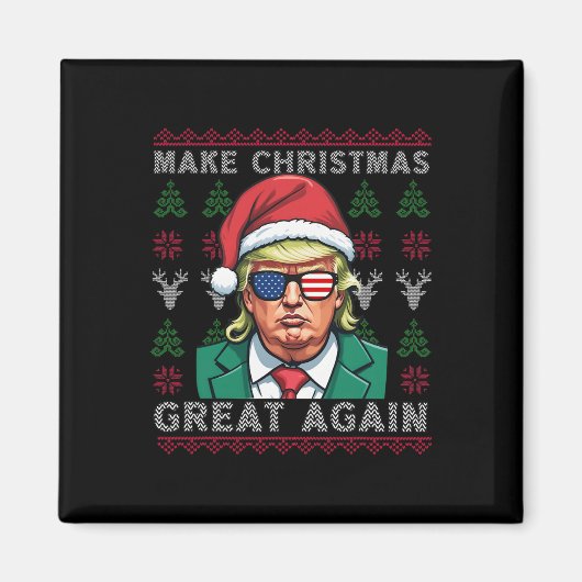 Maak kerst weer geweldig - troef kerst grappig magneet (Voorkant)
