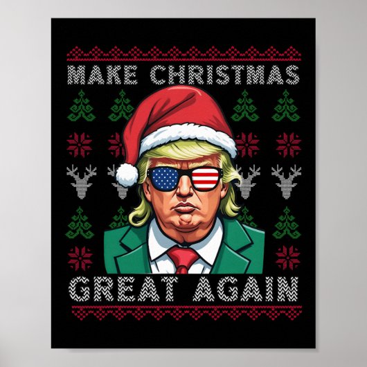 Maak kerst weer geweldig - troef kerst grappig poster (Voorkant)