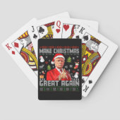 MAAK KERST WEER GEWELDIG | Trump Black Pokerkaarten (Achterkant)