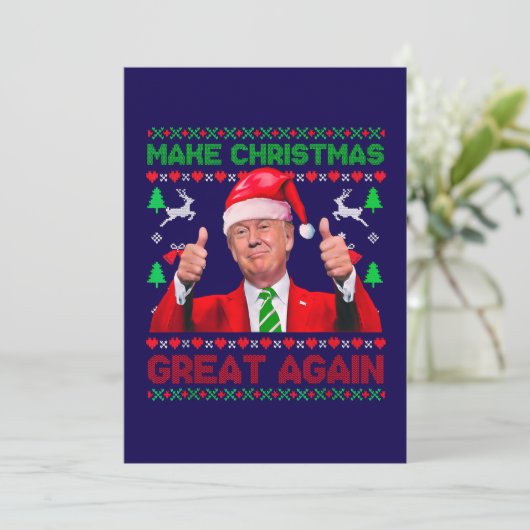 Maak kerst weer geweldig, Trump Christmas Kaart (Staand voorkant)