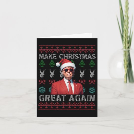 Maak kerst weer geweldig Trump kerst grappig 2 Kaart (Voorkant)
