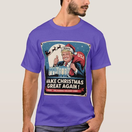 Maak kerst weer geweldig  Trump kerst T-shirt (Voorkant)