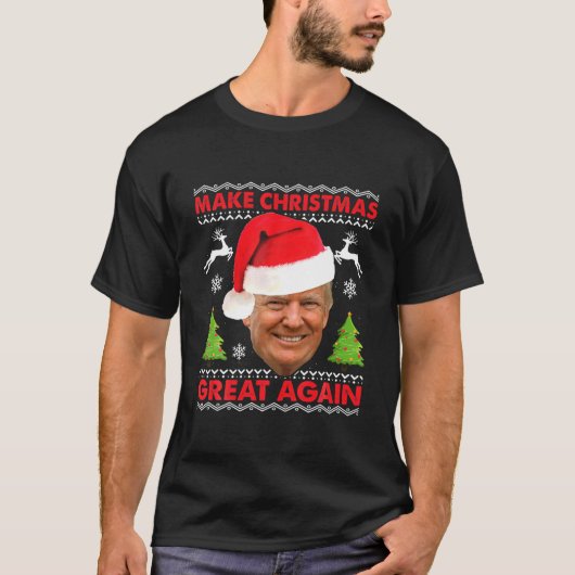 Maak kerst weer geweldig, Trump, lomp met Kerstmis T-shirt (Voorkant)