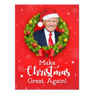 Maak kerst weer geweldig Trump MAGA grappig cadeau Foto Afdruk