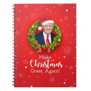 Maak kerst weer geweldig Trump MAGA grappig cadeau Notitieboek