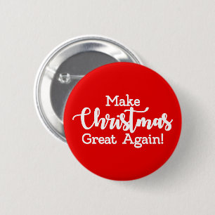 Maak kerst weer geweldig Trump MAGA grappig cadeau Ronde Button 5,7 Cm