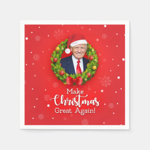 Maak kerst weer geweldig Trump MAGA grappig cadeau Servet