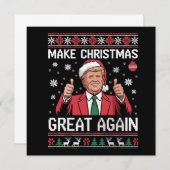 Maak kerst weer geweldig Trump pyjama lelijke kers Kaart (Voorkant / Achterkant)