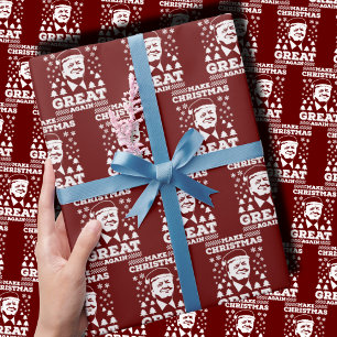 Maak kerst weer geweldig Trump Red Cadeaupapier