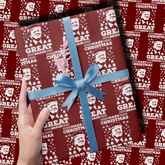Maak kerst weer geweldig Trump Red Cadeaupapier