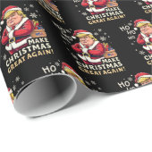 Maak kerst weer geweldig | Trump Santa Claus Cadeaupapier (Rol Hoek)