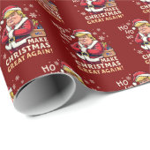 Maak kerst weer geweldig | Trump Santa Claus Red Cadeaupapier (Rol Hoek)