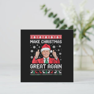 Maak kerst weer geweldig Xmas Funny Trump pyjama Kaart