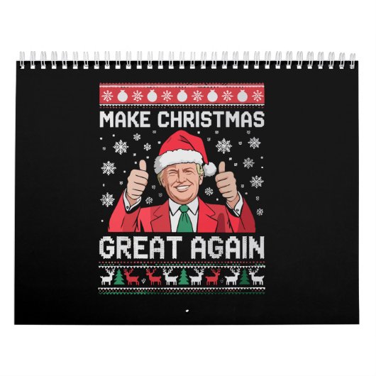 Maak kerst weer geweldig Xmas Funny Trump pyjama Kalender (Hoes)