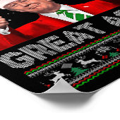 Maak kerst weer geweldig Xmas Funny Trump pyjama Poster (Hoek)