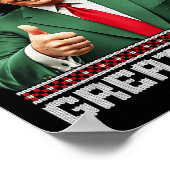 Maak kerst weer geweldig Xmas Funny Trump pyjama Poster (Hoek)