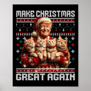 Maak kerst weer geweldig Xmas Funny Trump pyjama Poster