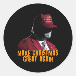Maak kerst weer geweldig Xmas Funny Trump pyjama Ronde Sticker