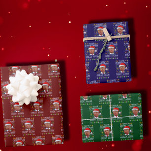 Maak kerst weer geweldig Xmas Grappig Trump Inpakpapier Vel