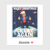 Maak kerst weer geweldig Xmas grappig Trump lelijk Sticker (Vel)
