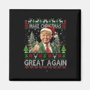Maak kerst weer geweldig Xmas Santa Trump 2024 F Magneet