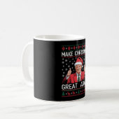 Maak kerst weer geweldig Xmas Trump lelijke pyjama Koffiemok (Voorkant links)