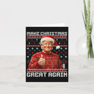 Maak kerst weer leuk Kerstman Trump 2024 Kaart