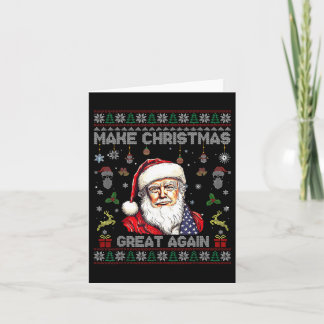Maak kerst weer leuk Kerstman Trump 2024 Kaart